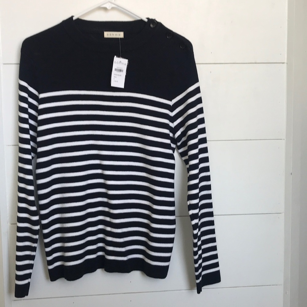 Navy Striped Sweater